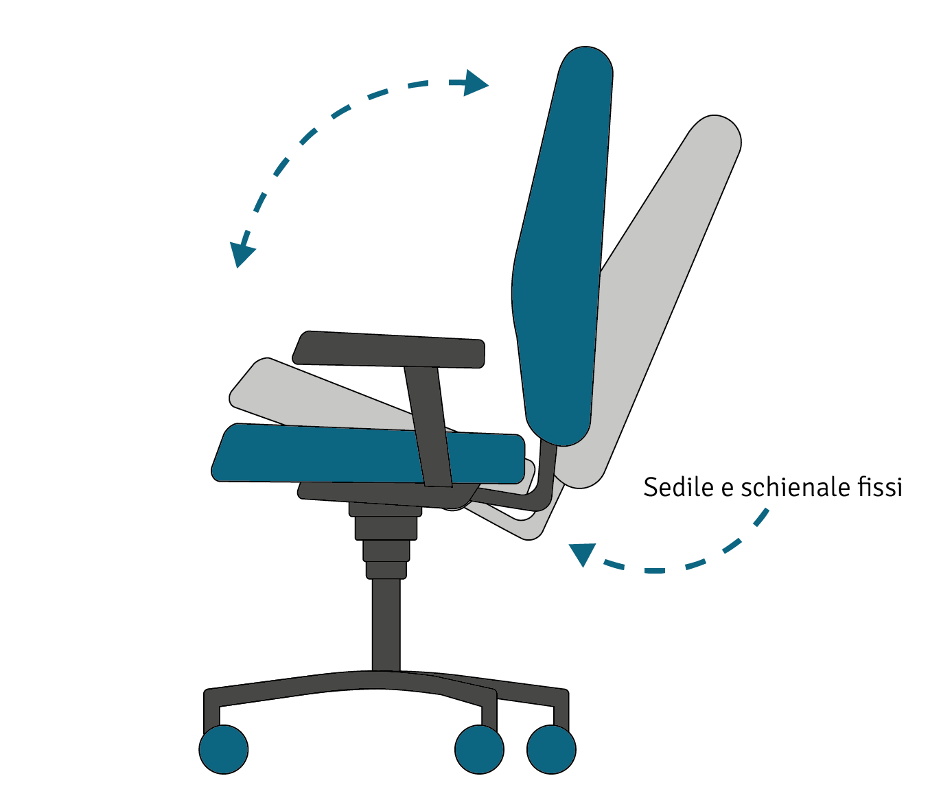 Mugello sedia da ufficio ergonomica moderna sala riunioni grigio